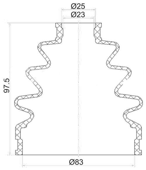 Пыльник шруса наружный FR HONDA CR-V RD1 (смазка, 2 хомута. резина) <b>SAT C-1001</b> - изображение