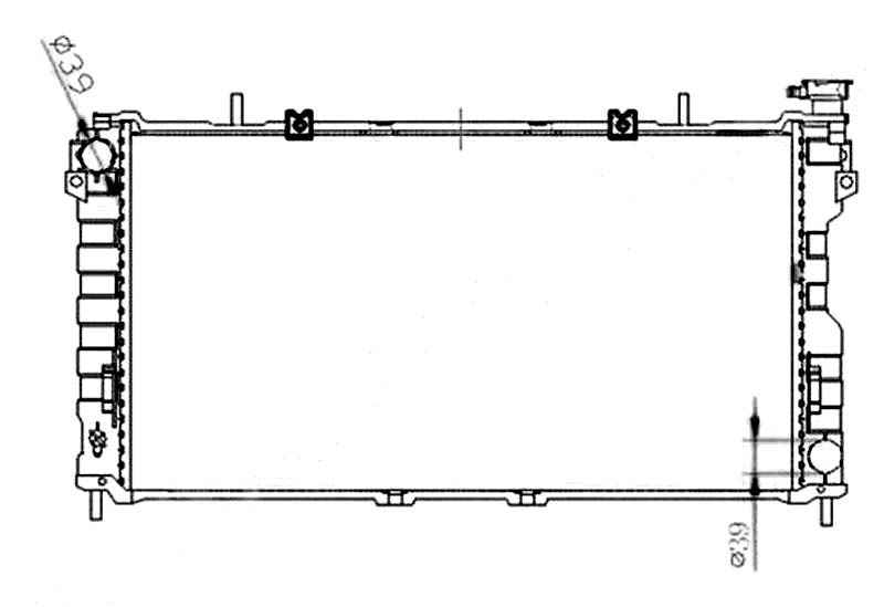 Радиатор CHRYSLER VOYAGER / TOWN&COUNTRY / DODGE CARAVAN 3.3 / 3.8 05-08 <b>SAT CR0002-05</b> - изображение Радиатор CHRYSLER VOYAGER / TOWN&COUNTRY / DODGE CARAVAN 3.3 / 3.8 05-08 <b>SAT CR0002-05</b> - изображение