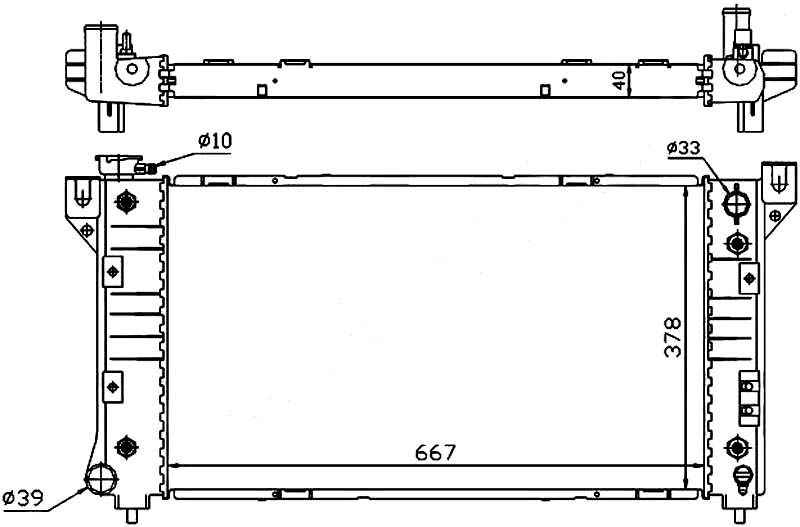 Радиатор CHRYSLER VOYAGER / TOWN&COUNTRY / DODGE CARAVAN 2.0 / 2.4 / 3.0 / 3.3 / 3.8 96-01 <b>SAT CR0002-96</b> - изображение Радиатор CHRYSLER VOYAGER / TOWN&COUNTRY / DODGE CARAVAN 2.0 / 2.4 / 3.0 / 3.3 / 3.8 96-01 <b>SAT CR0002-96</b> - изображение