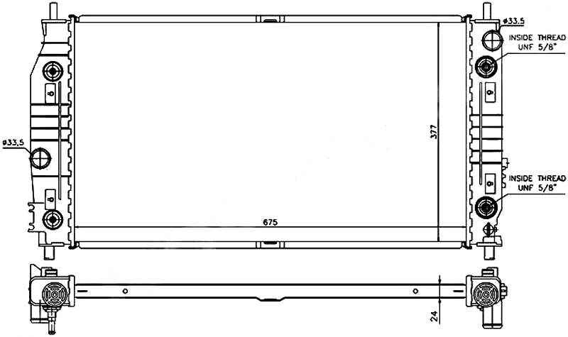 Радиатор CHRYSLER 300M / CONCORDE / LHS / DODGE INTREPID 2.7 / 3.2 / 3.5 98-04 <b>SAT CR0004</b> - изображение Радиатор CHRYSLER 300M / CONCORDE / LHS / DODGE INTREPID 2.7 / 3.2 / 3.5 98-04 <b>SAT CR0004</b> - изображение