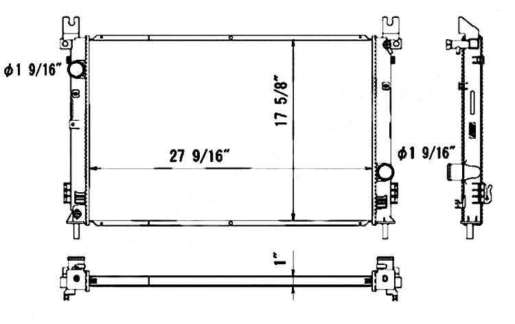 Радиатор CHRYSLER PACIFICA 04- <b>SAT CR0009</b> - изображение Радиатор CHRYSLER PACIFICA 04- <b>SAT CR0009</b> - изображение