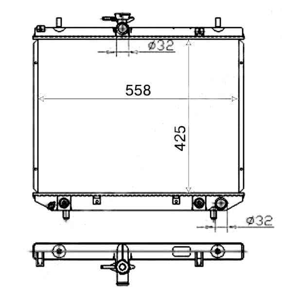 Радиатор DAIHATSU TERIOS / TERIOS KID 02-10 EF-DET / TOYOTA CAMI 07- / LITE / TOWNACE S402 07- <b>SAT DA0001-07</b> - изображение