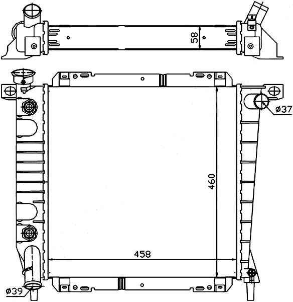 Радиатор FORD EXPLORER 4.0 91-94 <b>SAT FD0007-91</b> - изображение Радиатор FORD EXPLORER 4.0 91-94 <b>SAT FD0007-91</b> - изображение