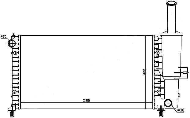 Радиатор FIAT PUNTO 1.2 99- <b>SAT FI0002</b> - изображение