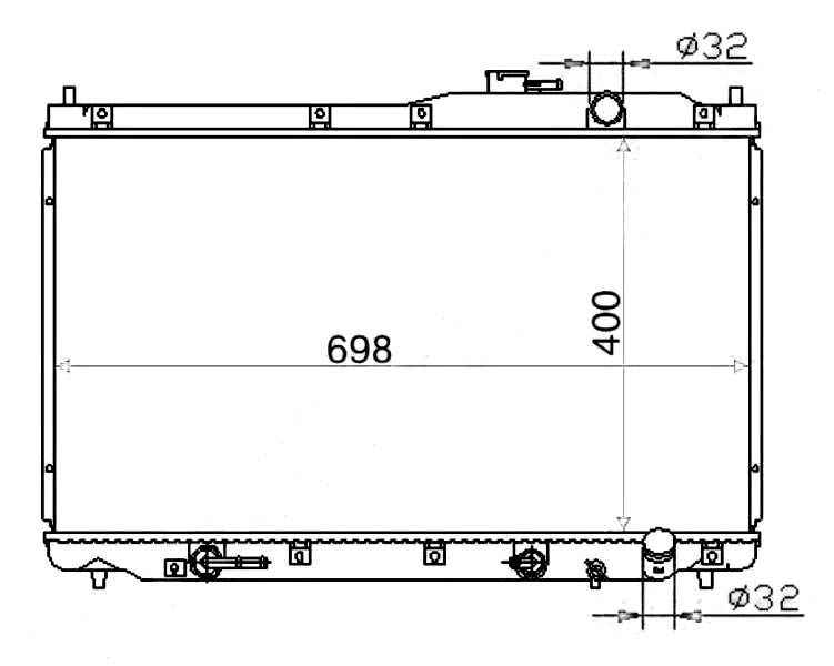 Радиатор HONDA STEP WGN B20B 96-01 <b>SAT HD0009-RF1</b> - изображение