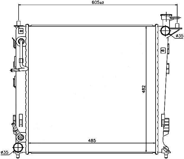 Радиатор KIA SPORTAGE / HYUNDAI IX35 2.0TD 10- <b>SAT HY0014-2.0D</b> - изображение