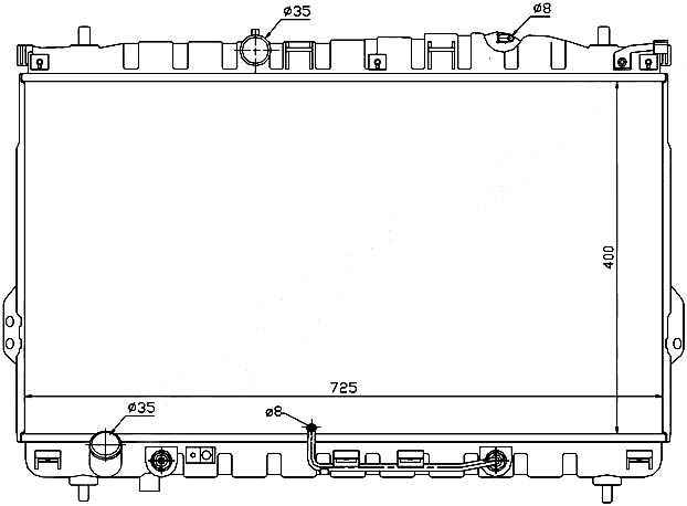 Радиатор HYUNDAI TRAJET 2.0 / 2.0D / 2.7 99- <b>SAT HY0015</b> - изображение