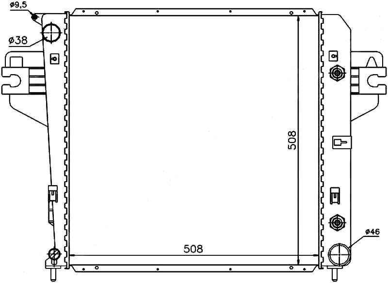 Радиатор JEEP CHEROKEE / LIBERTY 3.7 01-07 <b>SAT JP0004-01-3.7</b> - изображение Радиатор JEEP CHEROKEE / LIBERTY 3.7 01-07 <b>SAT JP0004-01-3.7</b> - изображение