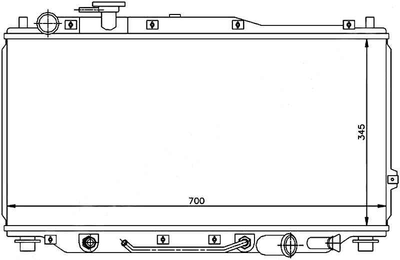 Радиатор KIA SPECTRA / SEPHIA / SHUMA / MENTOR 1.5 / 1.6 96- <b>SAT KI0001</b> - изображение