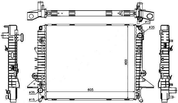 Радиатор RANGE ROVER SPORT / DISCOVERY III 2.7TD 04- <b>SAT LR0001-04D</b> - изображение