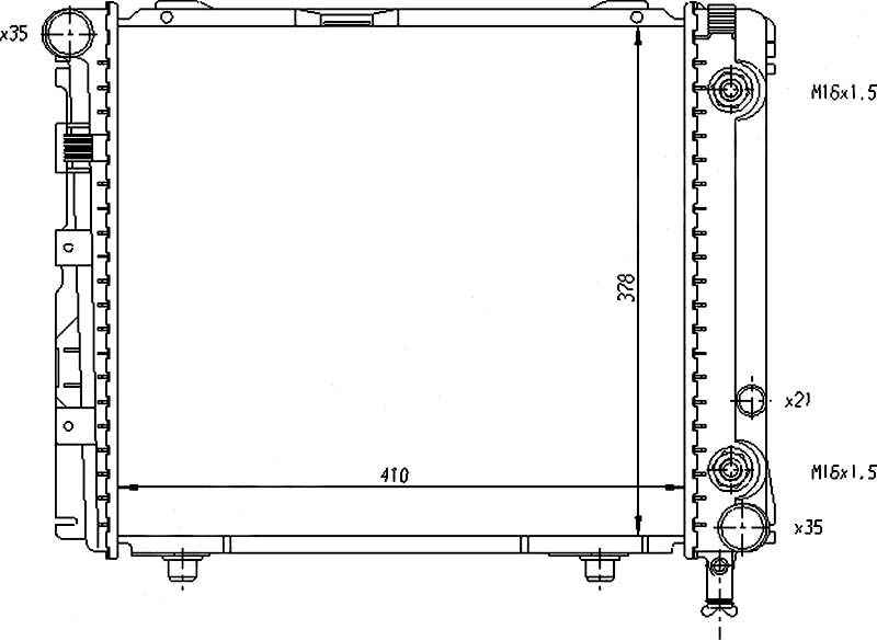 Радиатор MERCEDES E-CLASS W124 2.2 92-95 <b>SAT MB0002</b> - изображение Радиатор MERCEDES E-CLASS W124 2.2 92-95 <b>SAT MB0002</b> - изображение