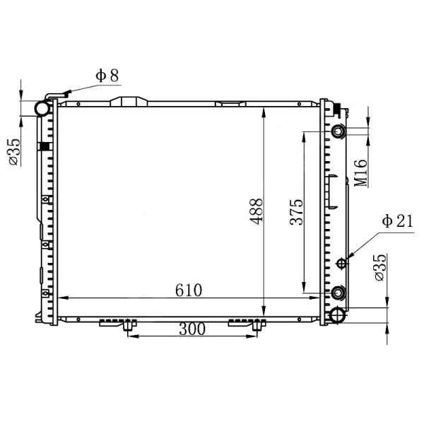 Радиатор MERCEDES S-CLASS W140 3.0TD / 3.5TD 91-98 <b>SAT MB0006-2</b> - изображение Радиатор MERCEDES S-CLASS W140 3.0TD / 3.5TD 91-98 <b>SAT MB0006-2</b> - изображение