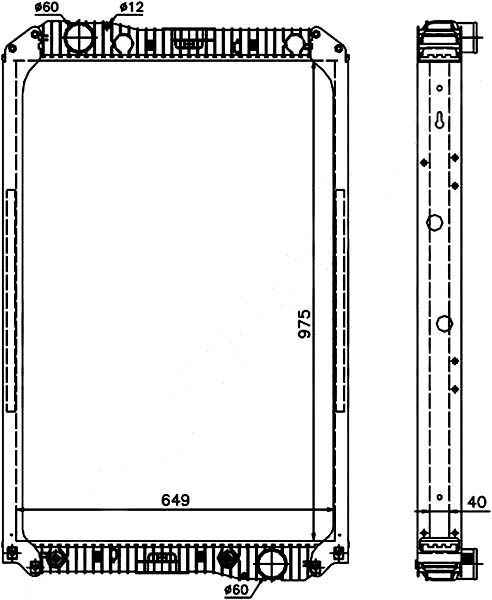 Радиатор MERCEDES BENZ AXOR МКПП 02- <b>SAT MB0014</b> - изображение Радиатор MERCEDES BENZ AXOR МКПП 02- <b>SAT MB0014</b> - изображение