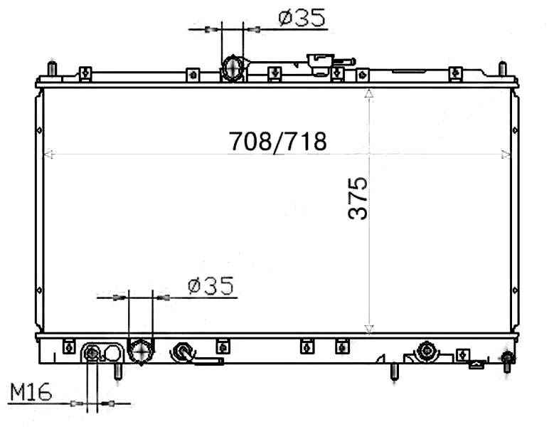 Радиатор MITSUBISHI GALANT / LEGNUM 96-03 <b>SAT MC0002-E0</b> - изображение