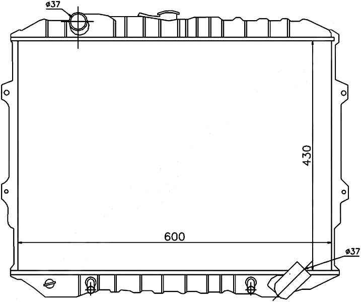 Радиатор MITSUBISHI PAJERO 2.3TD / 2.5TD 86-91 / HYUNDAI GALLOPER 2.5TD 91-98 <b>SAT MC0007-D</b> - изображение