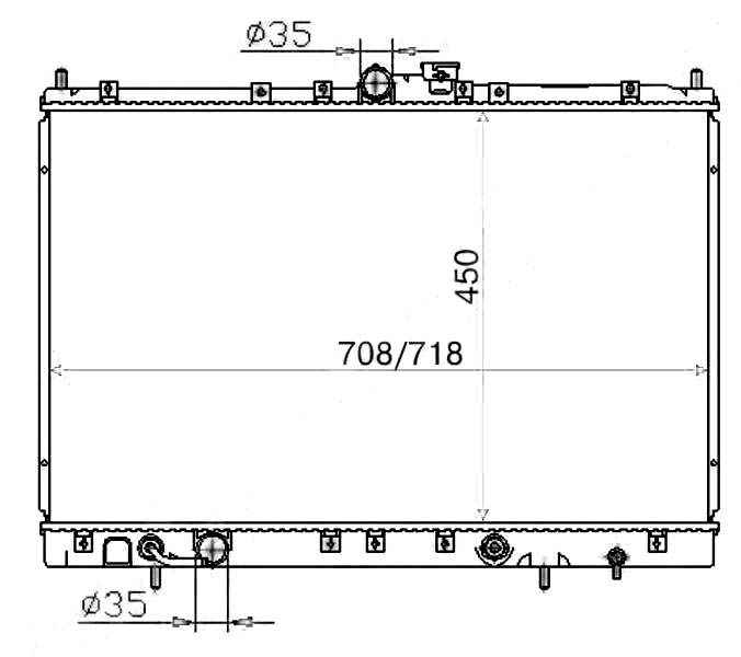 Радиатор MITSUBISHI RVR / CHARIOT GRANDIS 99-03 <b>SAT MC0009</b> - изображение