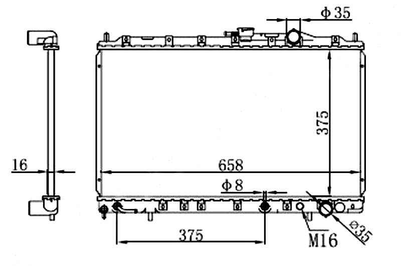 Радиатор MITSUBISHI RVR / SPACE WAGON 4G63 / 4G93 91-97 <b>SAT MC0009-4G63</b> - изображение