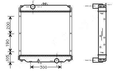 Радиатор Mitsubishi Fuso Canter FE6 93-02 <b>SAT MC0015</b> - изображение