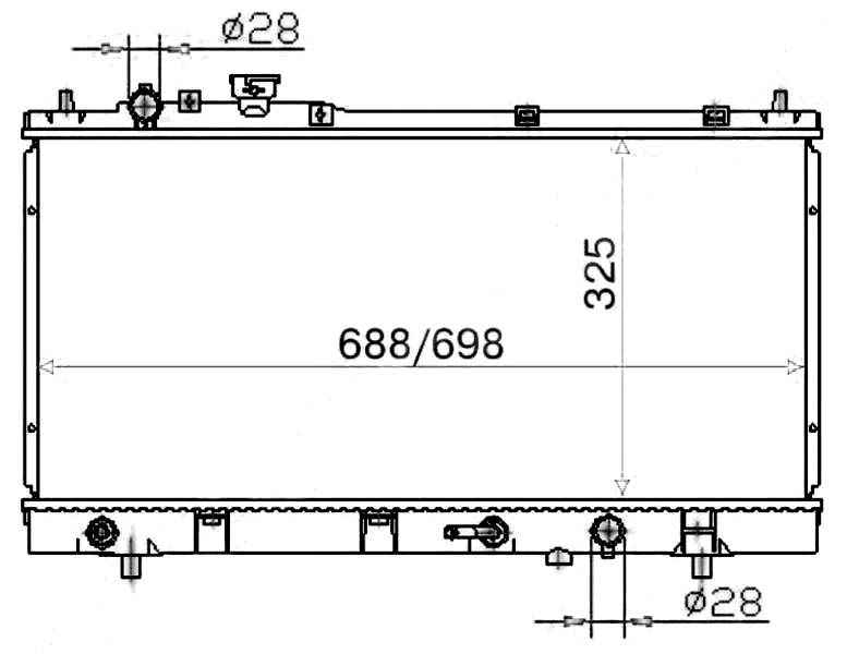 Радиатор MAZDA FAMILIA / 323 / ASTINA / PROTEGE 98-02 <b>SAT MZ0001-1</b> - изображение
