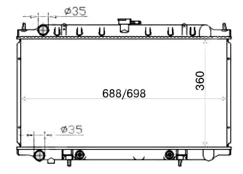 Радиатор NISSAN PRIMERA CAMINO / BLUEBIRD QG18DE / 20 96-00 <b>SAT NS0002-11-QD</b> - изображение