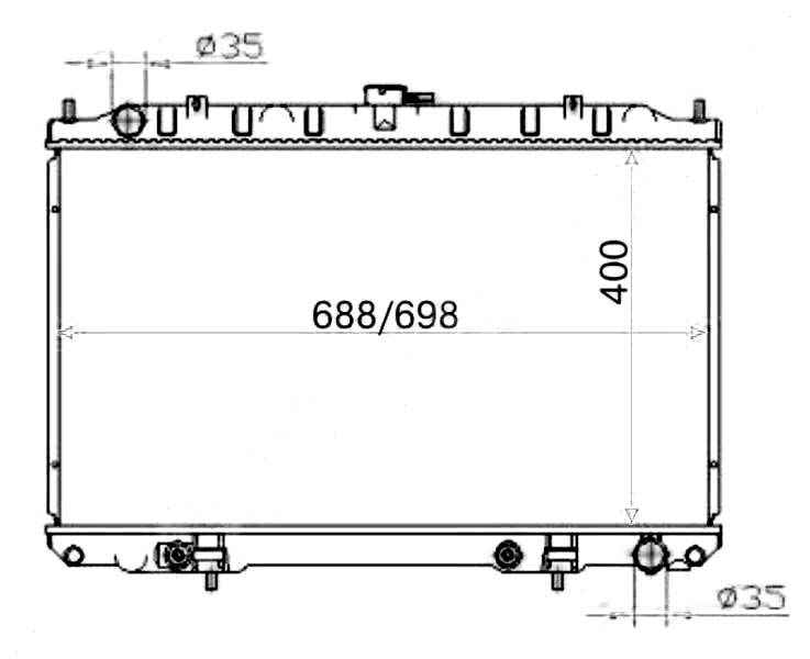 Радиатор NISSAN CEFIRO / MAXIMA / INFINITI I30 / I35 2.0 / 3.0 99-03 <b>SAT NS0004-33</b> - изображение