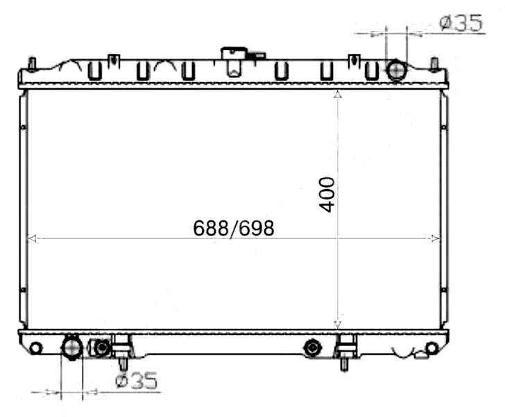 Радиатор NISSAN TINO SR20 / AVENIR / EXPERT SR / YD20 98- <b>SAT NS0008</b> - изображение