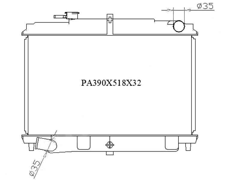 Радиатор NISSAN ATLAS TD25 / TD27 2.3 / 2.5 / 2.7 92-97 DIESEL MT <b>SAT NS000F23</b> - изображение