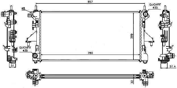 Радиатор FIAT DUCATO / PEUGEOT BOXER / CITROEN JUMPER 2.2TD / 3.0 06- <b>SAT PG0009-06</b> - изображение