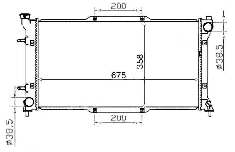 Радиатор SUBARU LEGACY 1.8 / 2.0 / 2.2 93-98 <b>SAT SB0003</b> - изображение