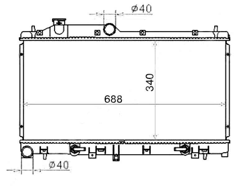Радиатор SUBARU LEGACY 2,0-2,5 / IMPREZA WRX 03- / FORESTER 07- <b>SAT SB0005-BL</b> - изображение