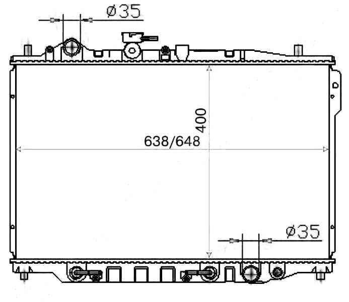Радиатор MAZDA CAPELLA / 626 1.8 / 2.2 88-92 <b>SAT SG-MZ0002</b> - изображение