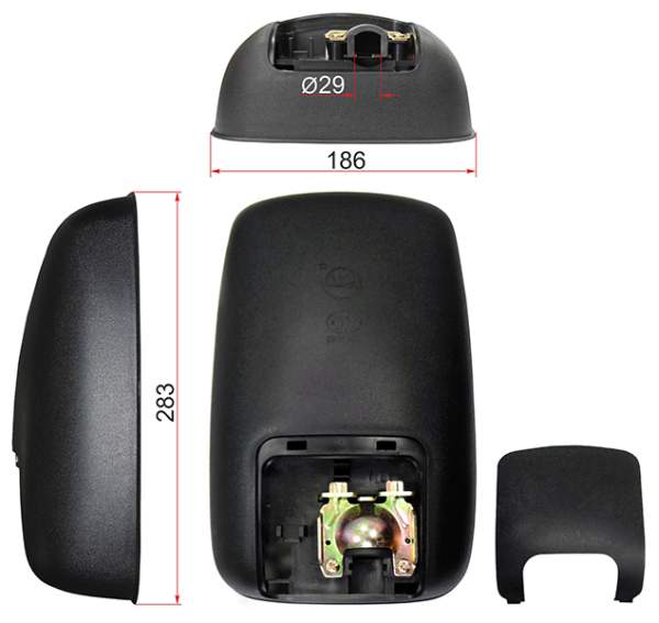 Зеркало заднего вида MAZDA TITAN / ISUZU ELF прав. (283x186mm) <b>SAT SL-711R</b> - изображение