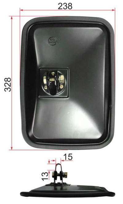 Зеркало заднего вида HYUNDAI / DAEWOO крепление хомут (328x238mm) <b>SAT SL-758</b> - изображение Зеркало заднего вида HYUNDAI / DAEWOO крепление хомут (328x238mm) <b>SAT SL-758</b> - изображение