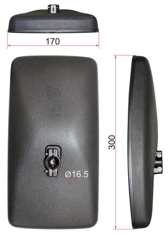 Зеркало заднего вида MAZDA TITAN / MITSUBISHI CANTER (300x170mm) <b>SAT SL-978</b> - изображение Зеркало заднего вида MAZDA TITAN / MITSUBISHI CANTER (300x170mm) <b>SAT SL-978</b> - изображение