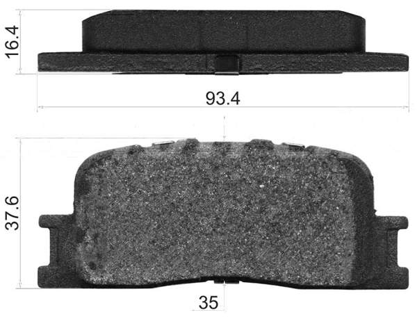 Колодки тормозные зад TOYOTA CAMRY / WINDOM 01-04 <b>SAT ST-04466-33130</b> - изображение