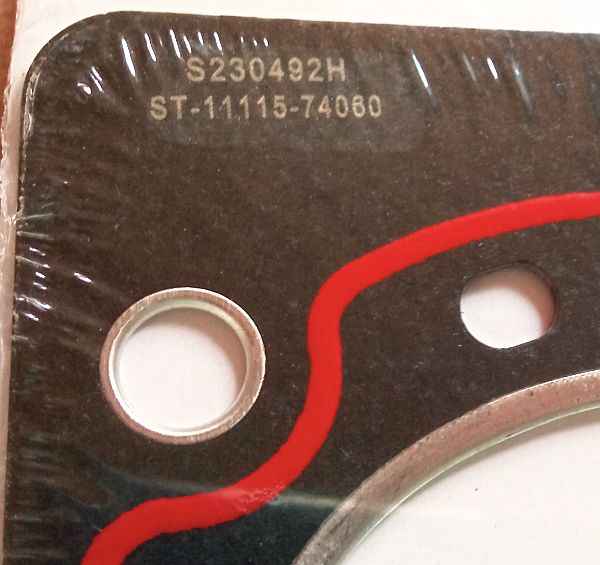 Прокладка ГБЦ TOYOTA CORONA / CALDINA / CARINA 4S-FE 93-01 <b>SAT ST-11115-74060</b> - изображение 3