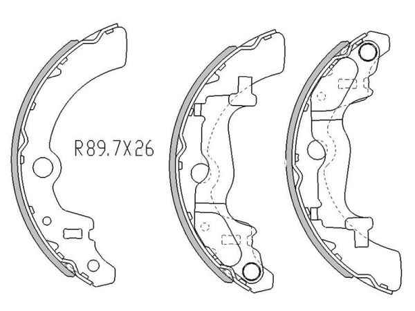 Колодки тормозные барабанные Suzuki Alto 98-04 / Ignis 00-20 <b>SAT ST-53200-76G51</b> - изображение