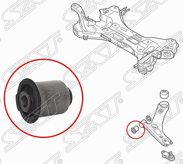Сайлентблок переднего рычага передний HYUNDAI IX35 / TUCSON 09- <b>SAT ST-54551-2S000</b> - изображение