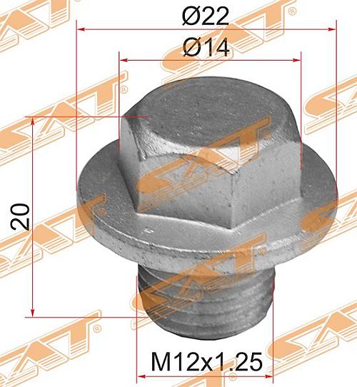 Пробка сливная TOYOTA MANY <b>SAT ST-90341-12023</b> - изображение