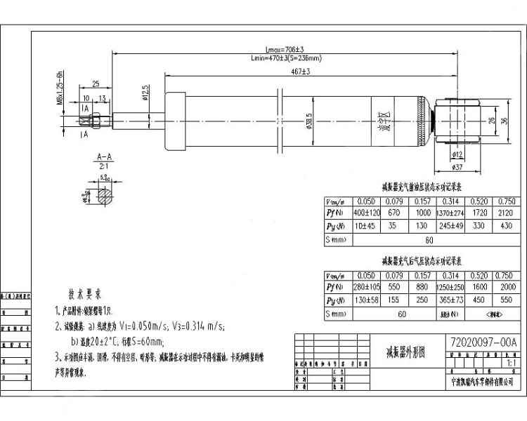 Амортизатор задний FORD FOCUS II / C-MAX 04- лев.=прав. <b>SAT ST-1234195</b> - изображение