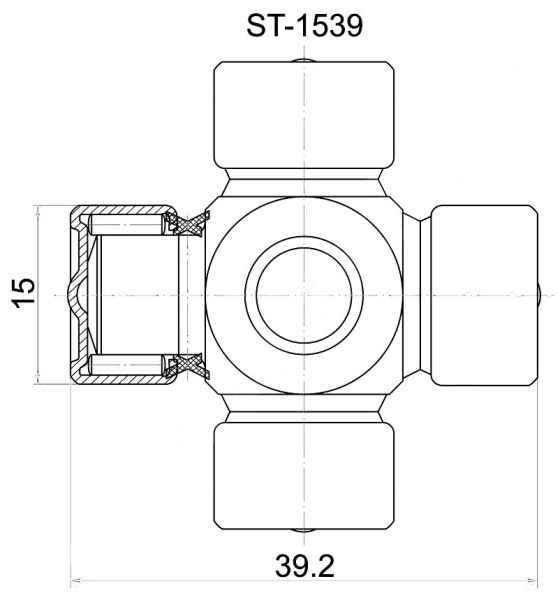 Крестовина рулевая <b>SAT ST-1539</b> - изображение
