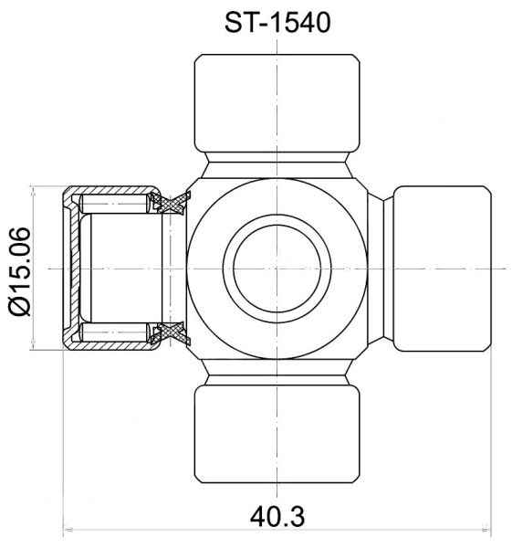 Крестовина рулевая <b>SAT ST-1540</b> - изображение