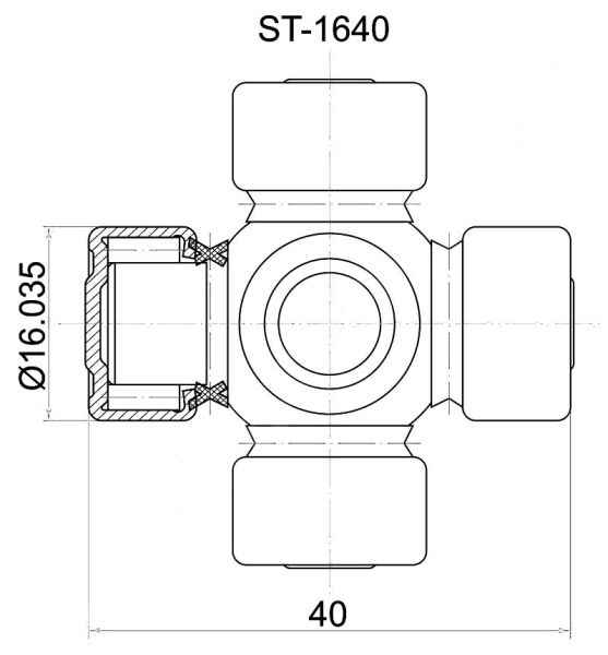 Крестовина рулевая <b>SAT ST-1640</b> - изображение