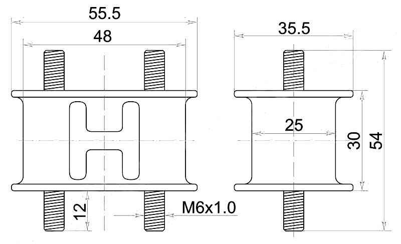 Крепление глушителя TOYOTA LAND CRUISER / DYNA / HIACE <b>SAT ST-17567-61030</b> - изображение