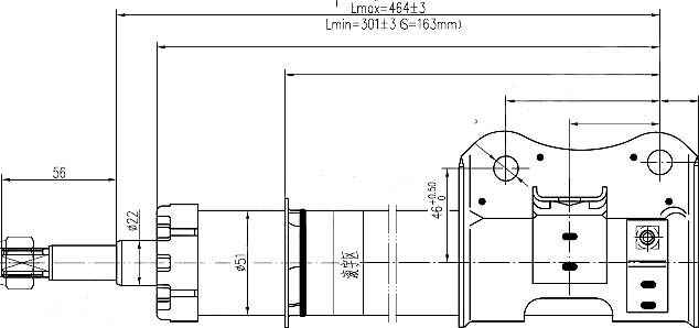 Стойка передняя SUZUKI ESCUDO / VITARA / SIDEKICK / X-90 88-98 лев. <b>SAT ST-41602-79E20</b> - изображение