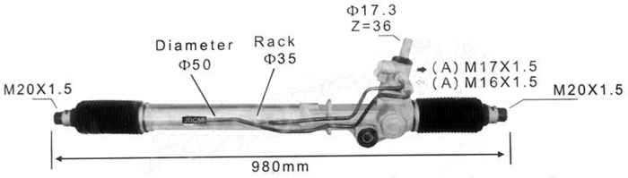 Рейка рулевая Toyota Land Cruiser Prado 96-02 (правый руль) <b>SAT ST-44250-60012</b> - изображение 8