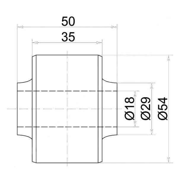 Сайлентблок крепления RR лыжи TOYOTA LAND CRUISER 90- LJ72 <b>SAT ST-48061-60030</b> - изображение