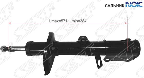 Стойка задняя TOYOTA COROLLA / SPRINTER / SPACIO / CARIB / LVN / CRE / TRN / MRN 91-02 2WD прав. <b>SAT ST-48530-12550</b> - изображение