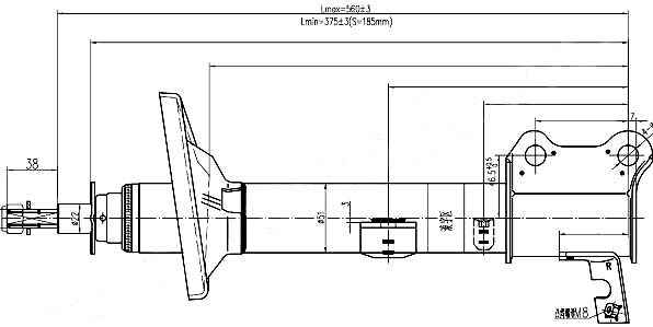 Стойка задняя TOYOTA CARINA / CALDINA / CORONA 92-02 4WD прав. <b>SAT ST-48530-29715</b> - изображение