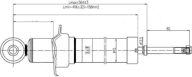 Стойка задняя TOYOTA ALTEZZA / MARK2 / BLIT / CROWN / MAJESTA / PROGRESS / VEROSSA 00- лев.=прав. <b>SAT ST-48530-29875</b> - изображение